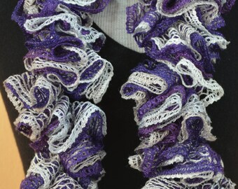 Sashay Scarf In Purple and White 45