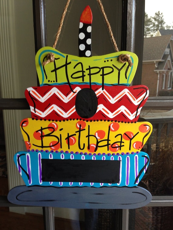 Class room HAPPY BIRTHDAY door hanger/sign by KnockinOnWood