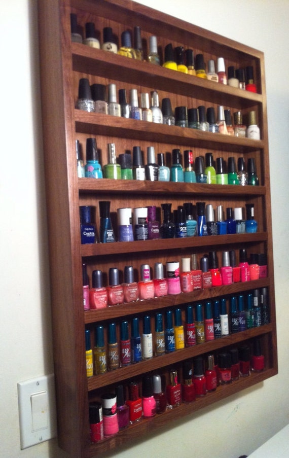 Montaje en pared Rack esmalte de uñas by CubeofHearts on Etsy