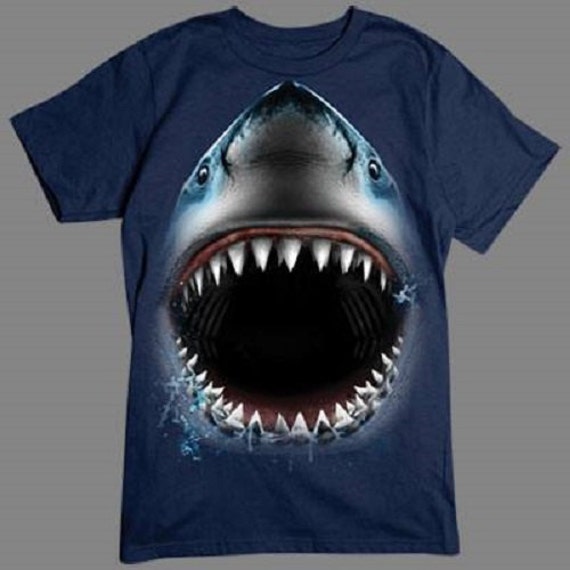 shark faces tshirt