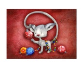 80% OFF Printable Christmas cards DIY instant download - Christmas Cat and ornaments AMB-623 Il_170x135