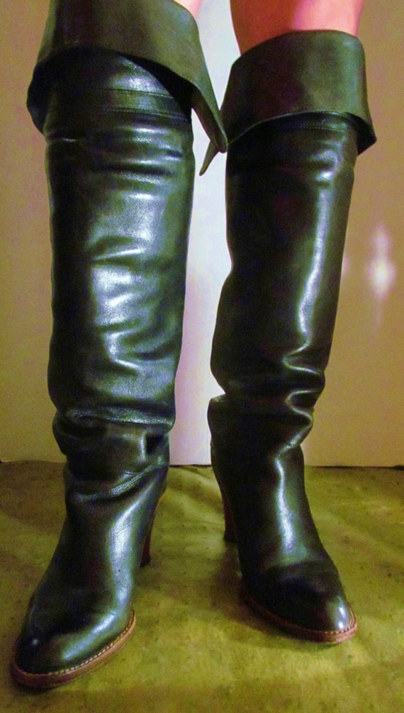 70s thigh high boots