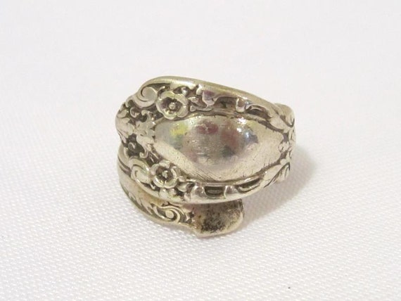 Vintage ALVIN Sterling Silver Prince Eugene Pattern Spoon Ring