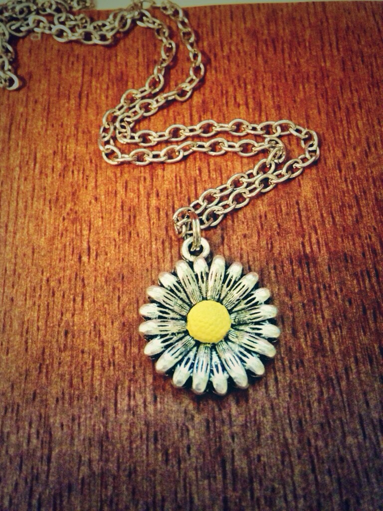 Sunflower Necklace Flower Daisy Necklace Girl Country Summer