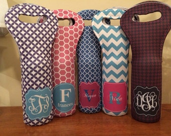 Personalized Wine Tote - Monogram Your Own