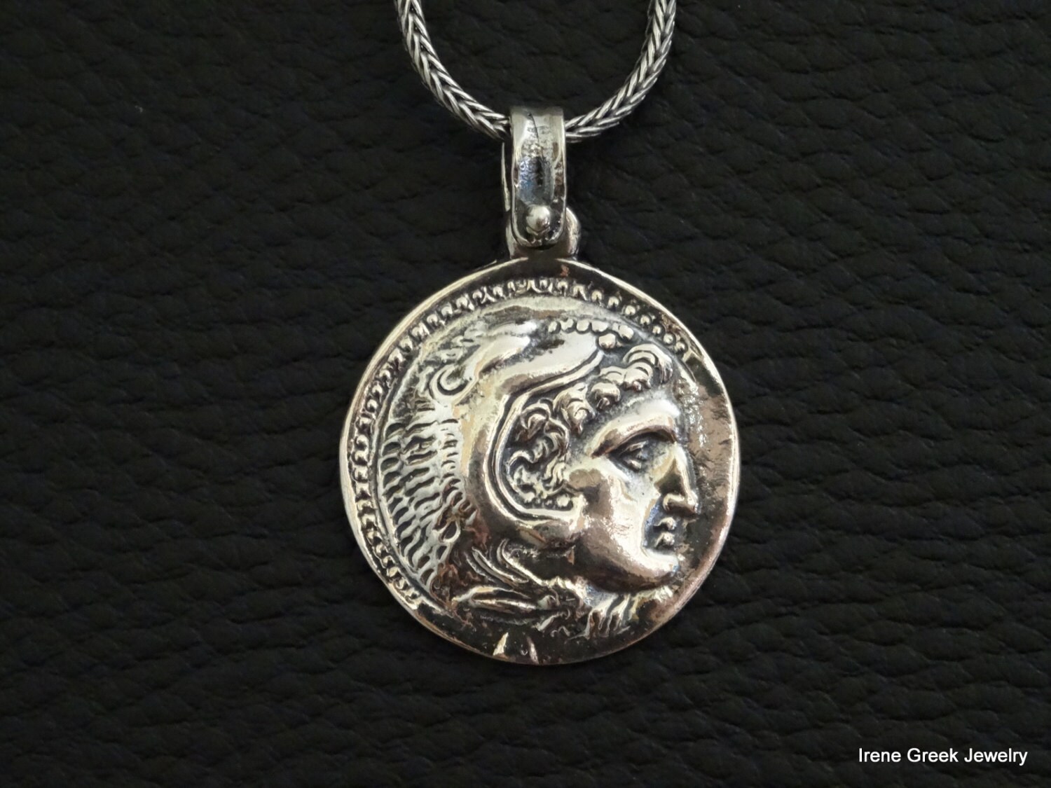 Alexander The Great Coin Pendant 925 Sterling Silver Greek