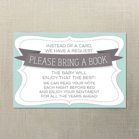 Instant Download Baby Shower Book Request by ...