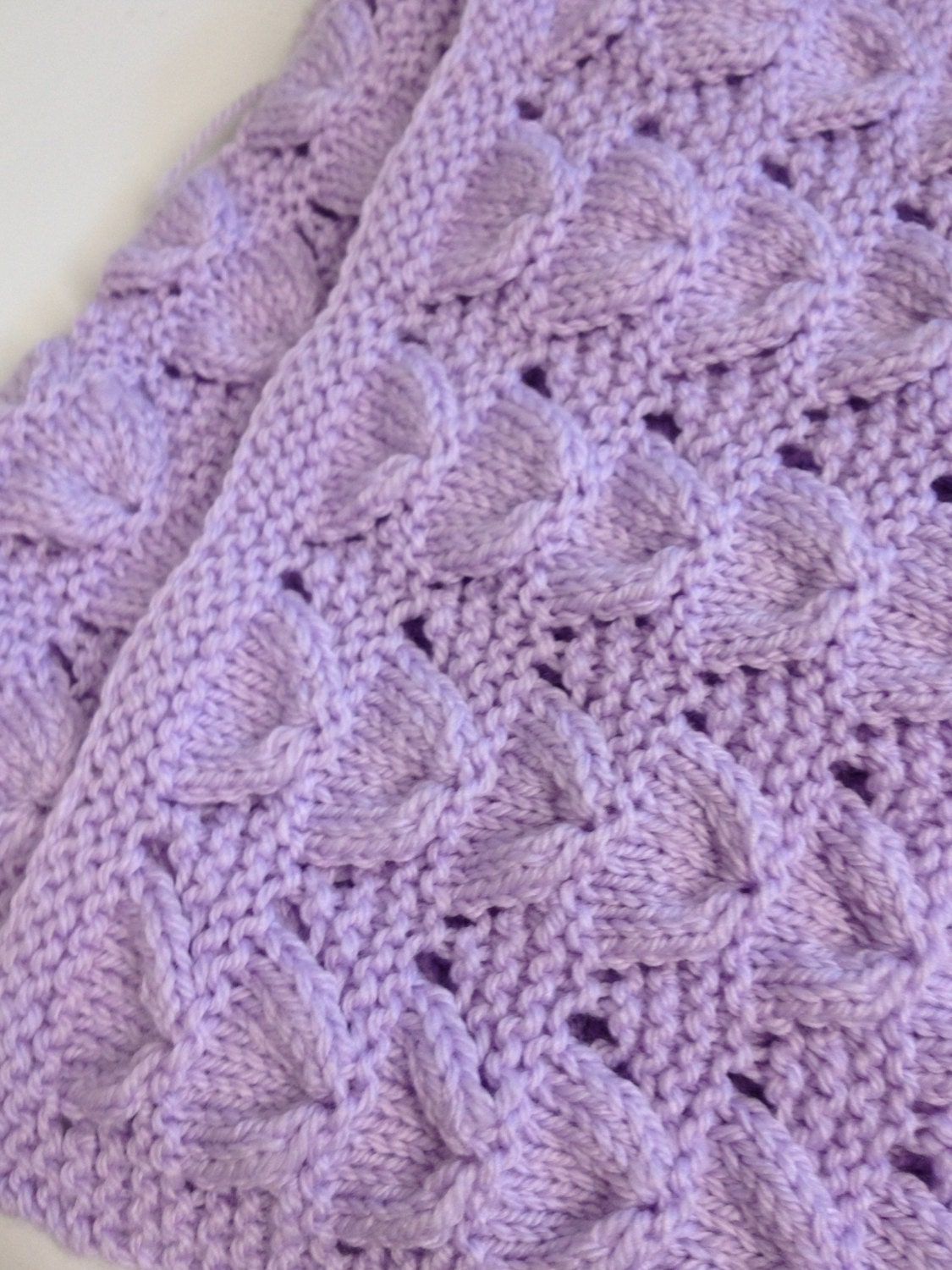 Lavender Baby or Toddler Blanket Detailed Design Very Soft