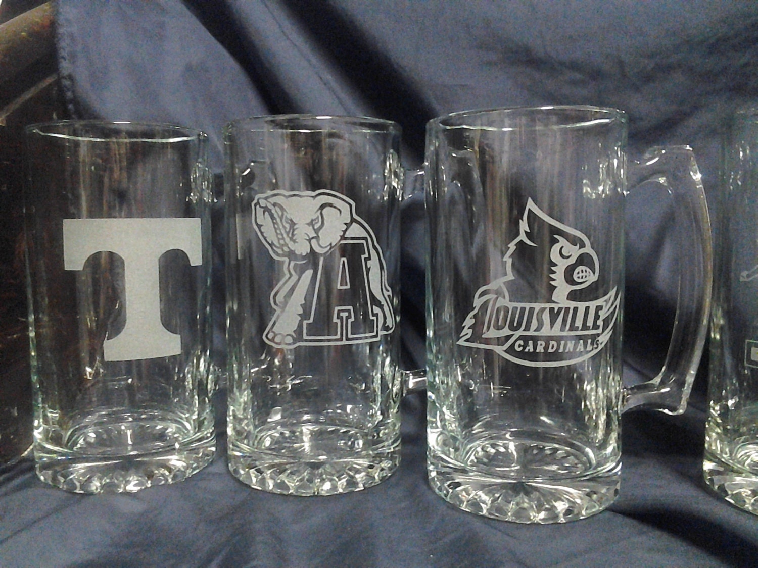 College team mugs etched beer mugs etched glasses sports