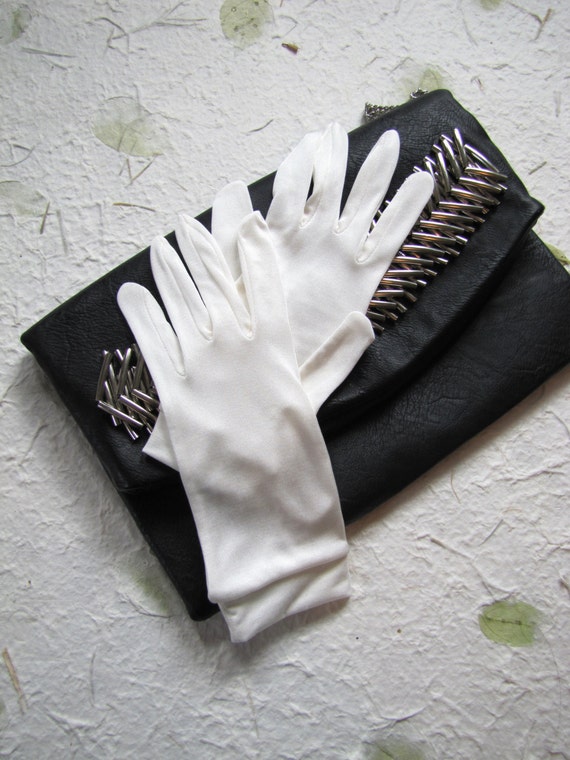 SALE Silk Gloves White Short Gloves Ladies by SilkyAffection