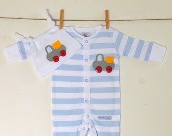 Newborn Side Tie Bodysuit With Rocking Horse Embroidery Pink (1-6mths)