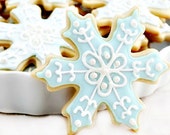 Frozen Snowflake Cookies - 1 Dozen (12) Frozen cookies - Disney Frozen Birthday Party