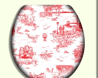 Black And White Printed Pattern Toilet Seats | items similar to black and white toile print pattern Black And White Printed Pattern Toilet Seats | items similar to black and white toile print pattern
