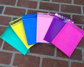 Mixed Color Pack of 20 6x9 Bubble Mailers Size 0 - You Pick 2 Colors - 10 Of Each - Colored Bubble Mailers - Vibrant Bubble Mailers