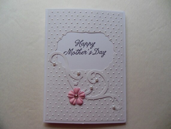 Items Similar To Mothers Day Card Card For Mom White Mothers Day Card Elegant Mothers Day