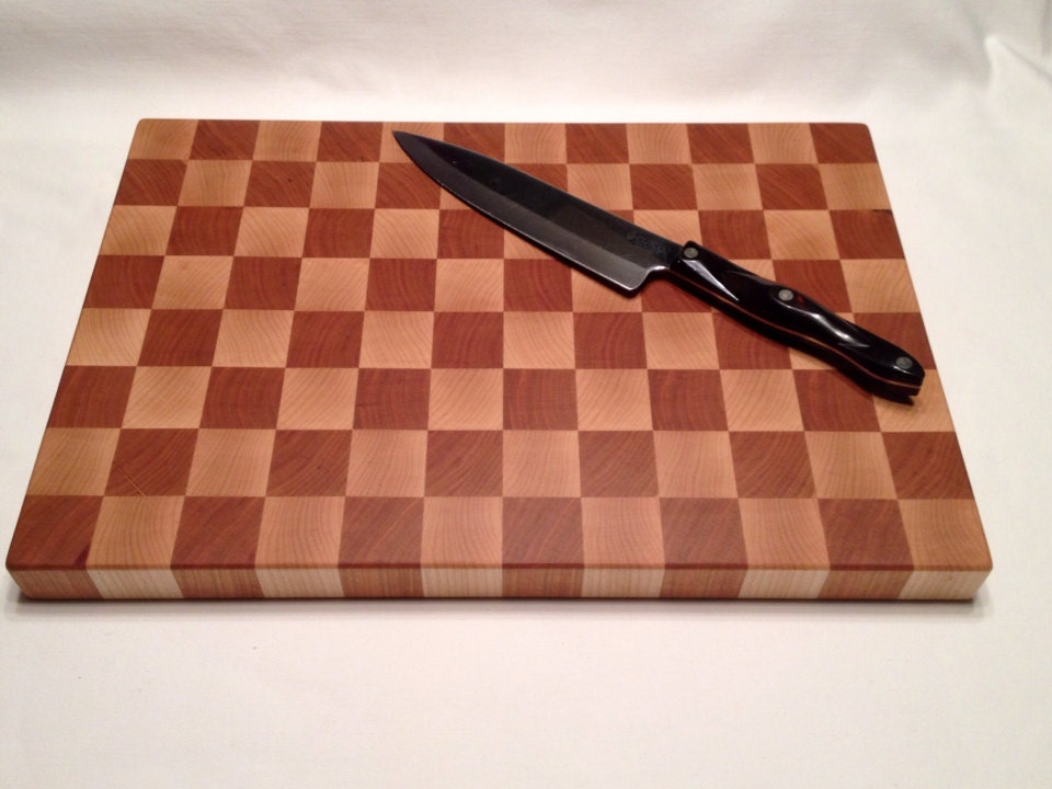 Cherry And Hard Maple End Grain Cutting Board 