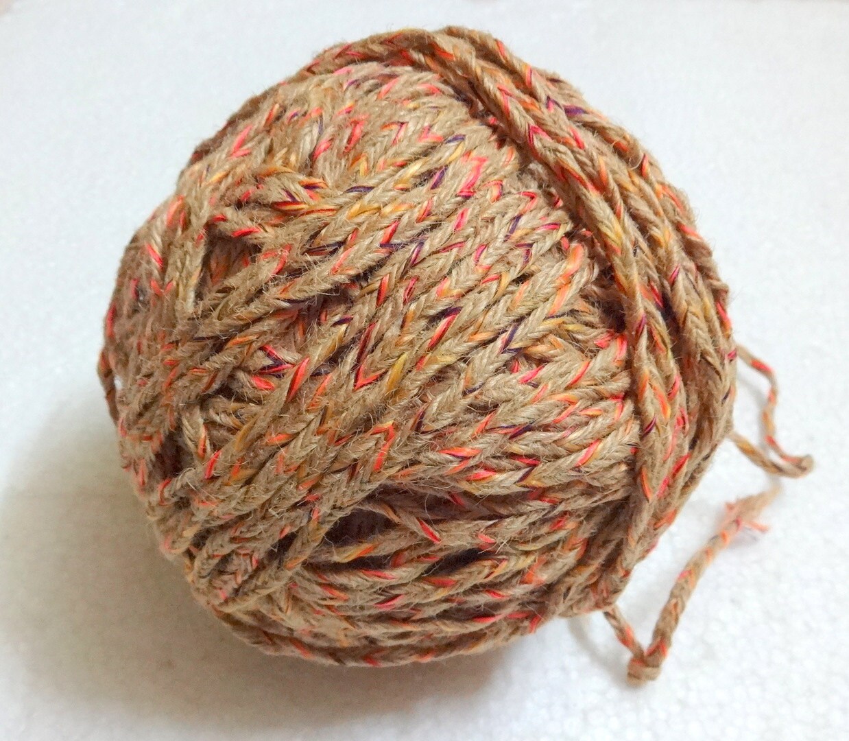 Jute Yarn Twisted With Multi Colour Threads by uDazzleSupplies
