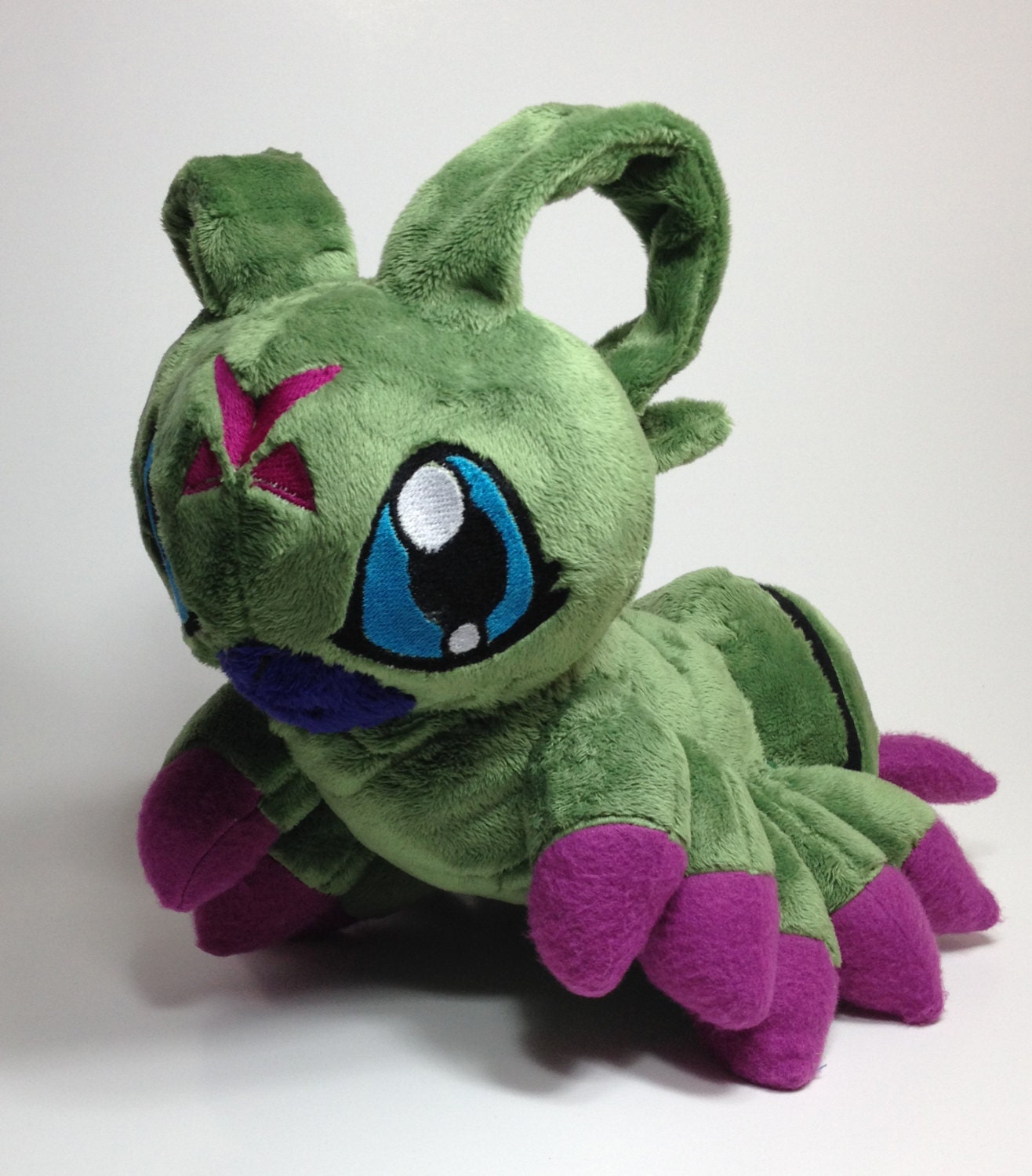 Digimon Wormmon custom plush to be made by Kitamonplush on Etsy