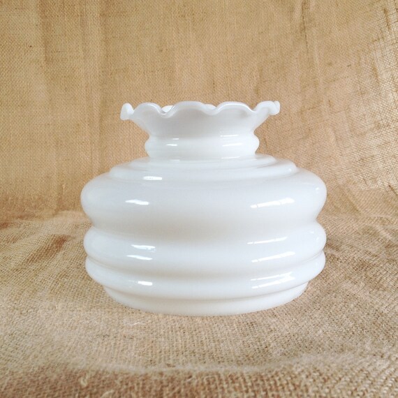 Bottomed lamp  Glass milk   white Wide  Shade Shade Glass White Lamp Lamp  Milk Glass glass