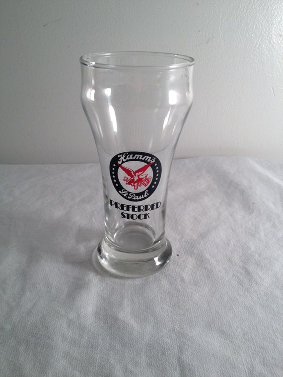 Hamm's St. Paul beer glass prerferred stock 6in by ugliducklings