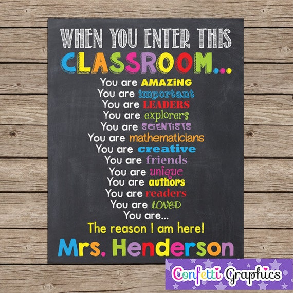 When You Enter This Classroom Rules Custom by ConfettiGraphics