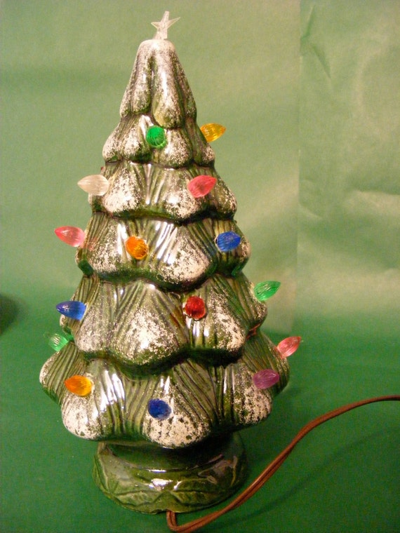 Vintage Ceramic Lighted Christmas Tree Marcia Ceramics of