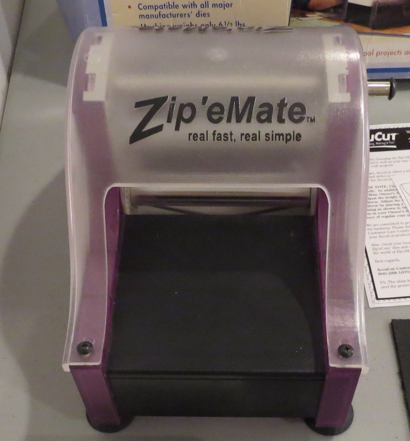 Die Cutting MachineAccucut Zip E Mate Used Once Compatible