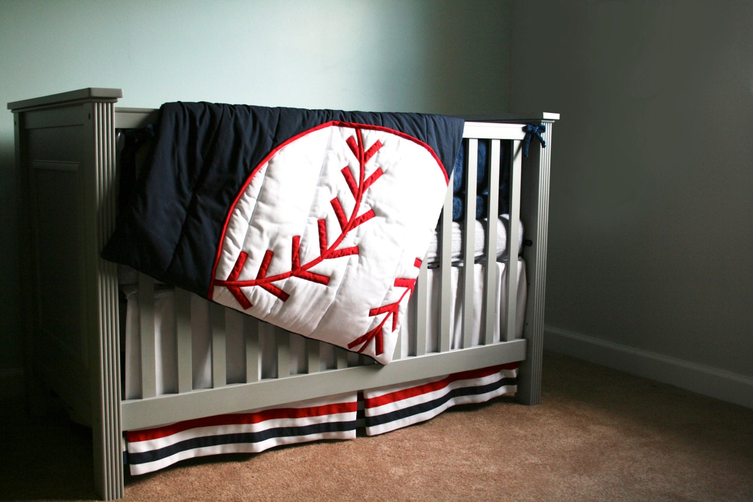 Grand Slam Comforter Baseball Theme Decor by TheTextileShop321