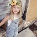 The Morningside Overalls - Bleached, Distressed, & Studded handmade overalls - baby overalls - toddler denim overalls - coveralls - baby