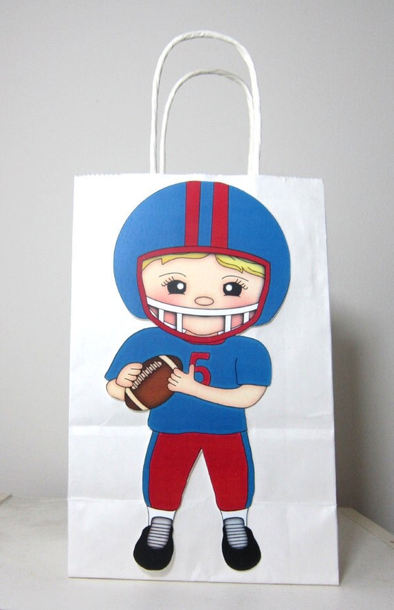 Football Goody Bags Football Favor Bags Football by CraftyCue