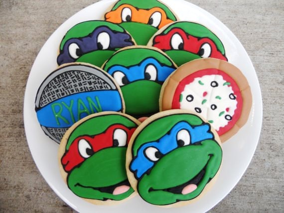 Ninja Turtle-themed cookies!