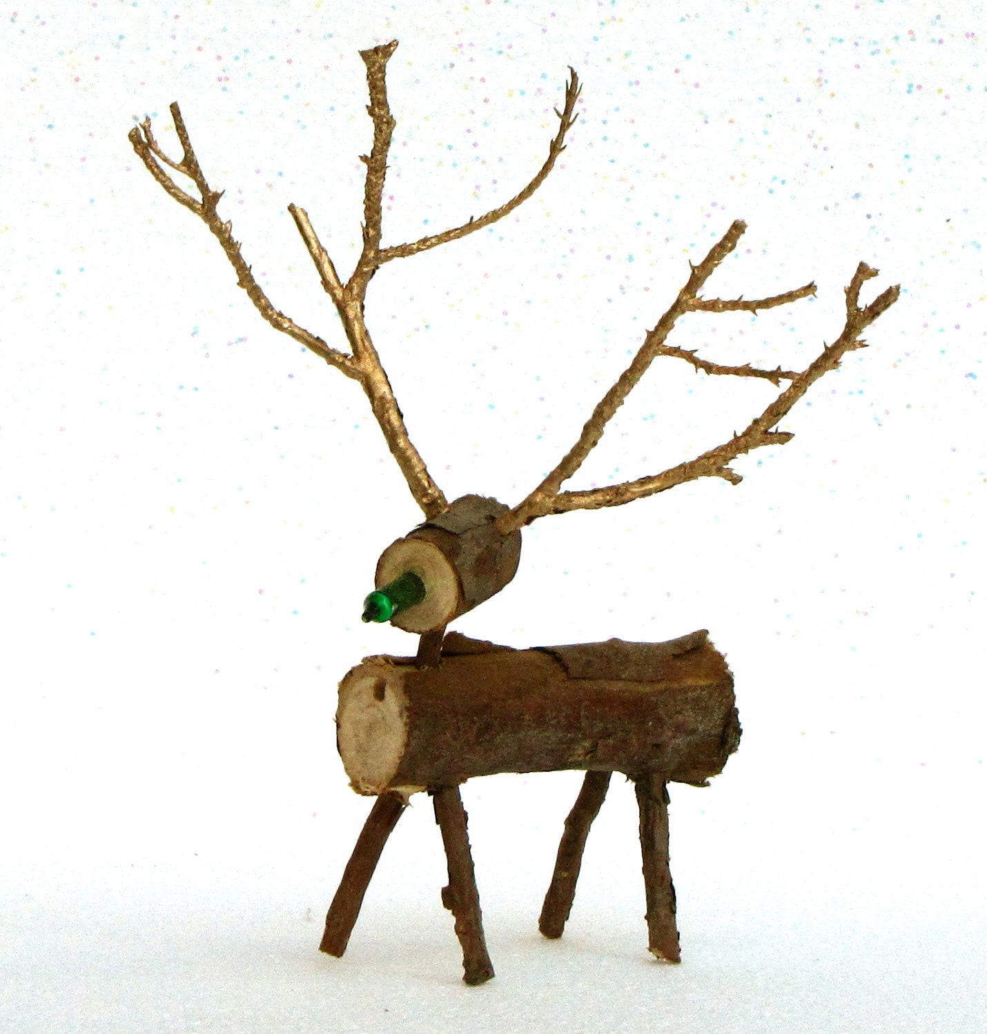 Rustic Small Wooden Reindeer // Christmas Decor Holiday Gift