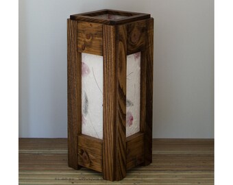 Wooden Lamp, Pine and Elm, Table Lamp, Eco-Friendly, Wooden Lighting, Living Room Lamp, Zen Lighting