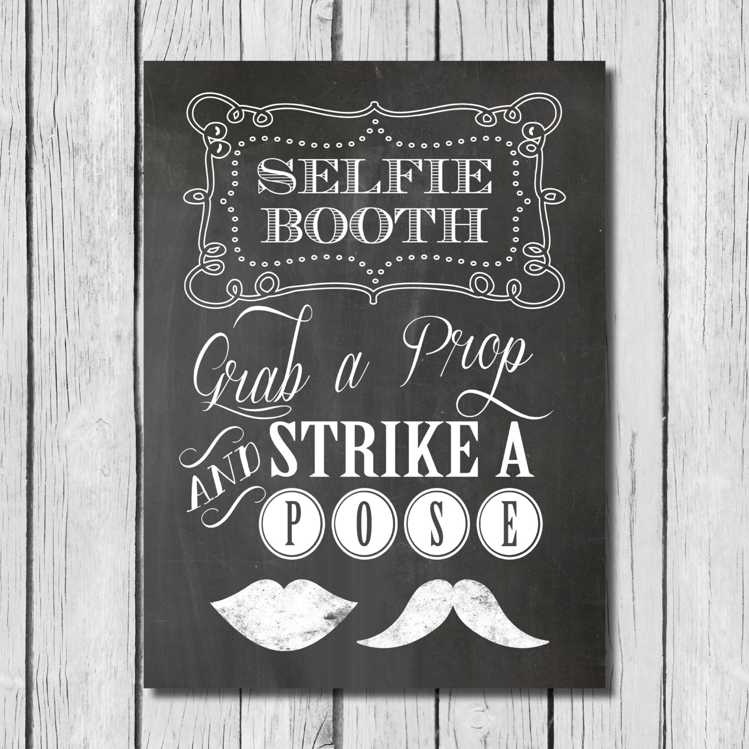 Selfie Booth Printable Chalkboard Sign 11x14 By Cre8tesbyRacheal
