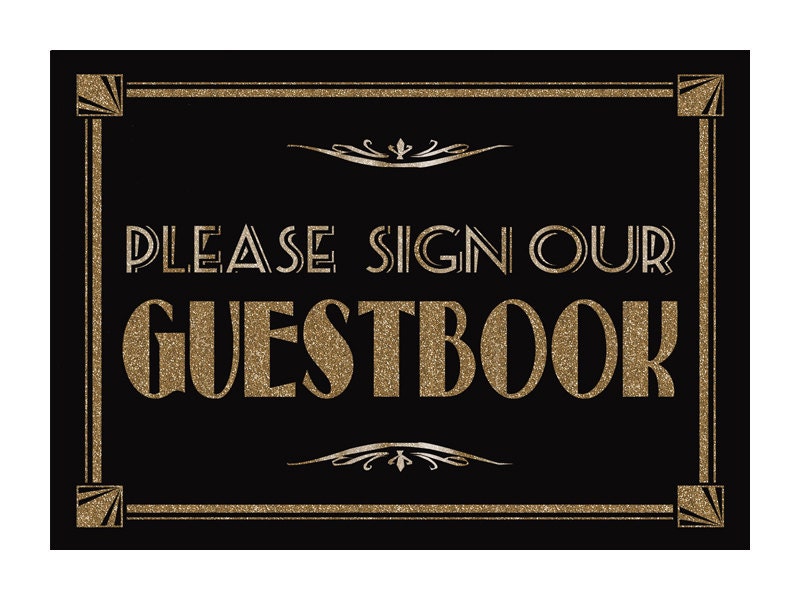 Please Sign Our GUESTBOOK Printable Art by PSPrintables on Etsy