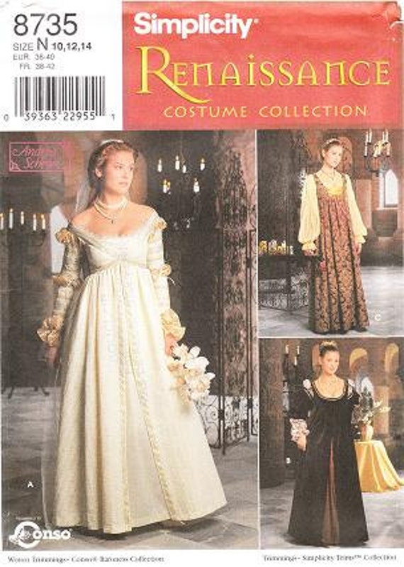 Simplicity 8735 Misses' Renaissance Costume by Patternssetc