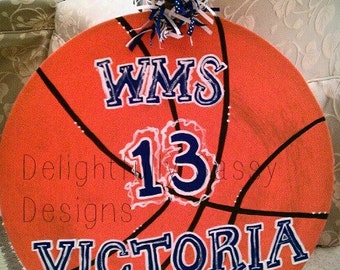wood basketball door hanger wall hanger can be done in any colors.
