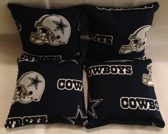 DALLAS COWBOYS 4 Cornhole Bags Print 2 Sides B