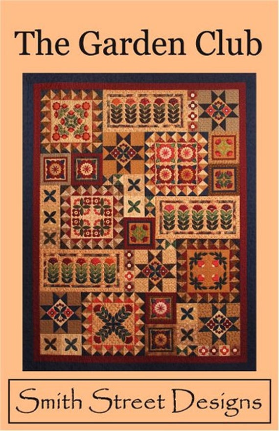 Items similar to The Garden Club Machine Embroidery Applique Quilt