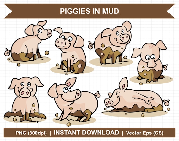 clipart pig in mud - photo #5