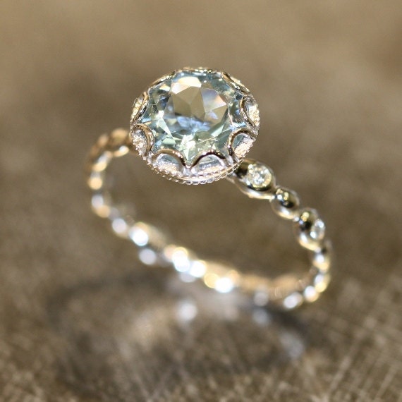 Cheap aquamarine wedding rings
