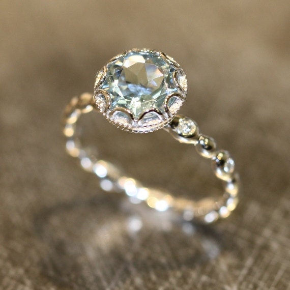 aquamarine wedding rings