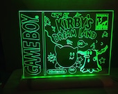 kirbys dream land game boy retro nintendo   light up room sign