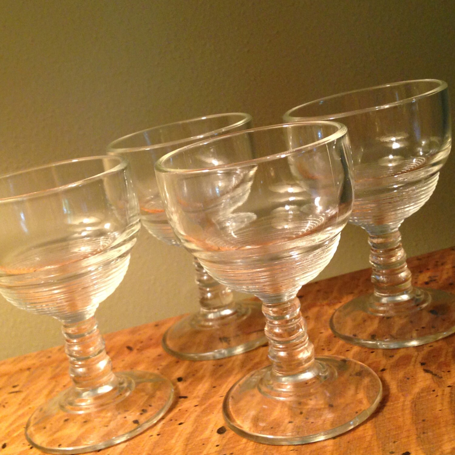 Vintage cordial glasses set of four