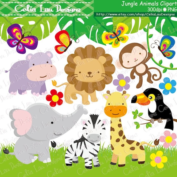 Download Jungle Animals Clipart Baby Jungle Animals Clipart / Safari