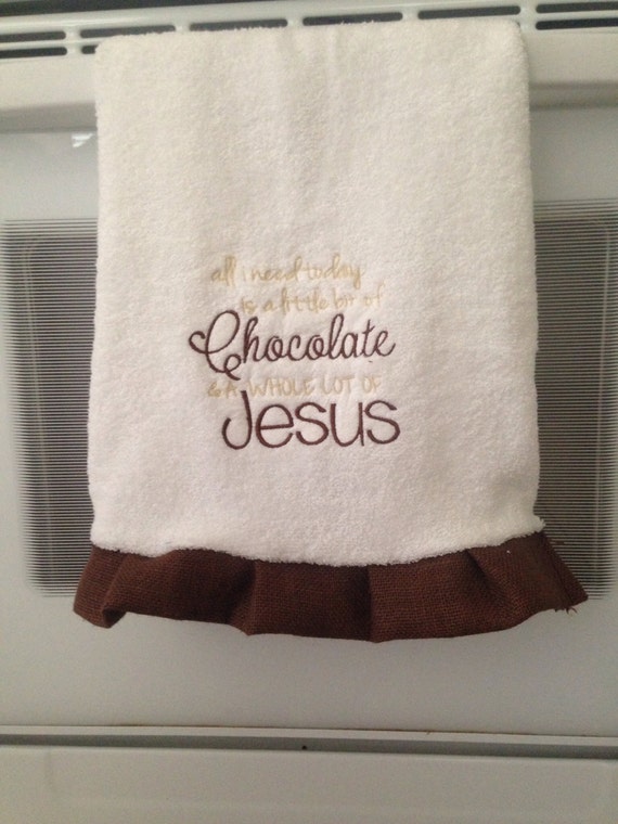 Chocolate and Jesus towel