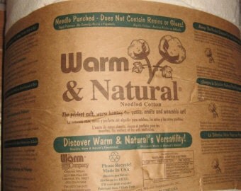 90" wide Warm & Natural Cotton Batting, Quilt Batting, Quilting SOLD By The YARD 9500