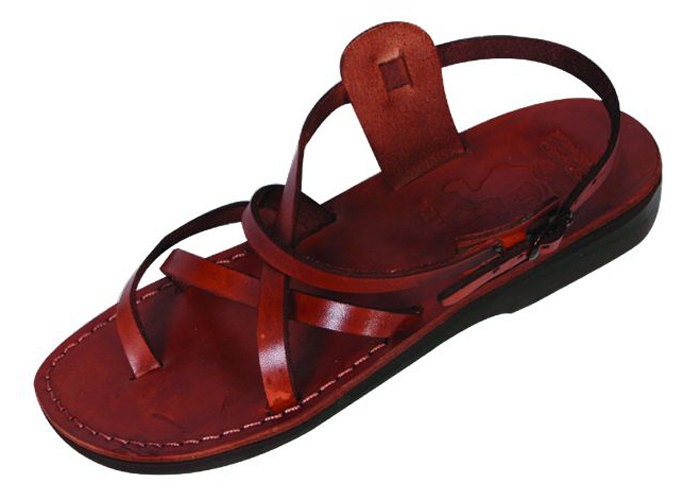 Leather Biblical Sandals Hand Made from by JerusalemShades