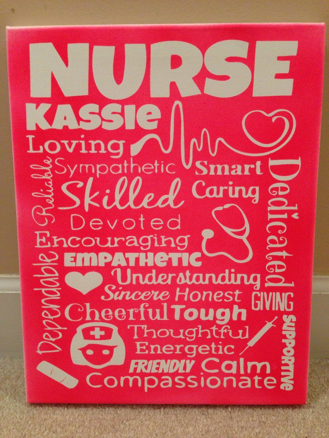 Custom Canvas Nurse Subway Art