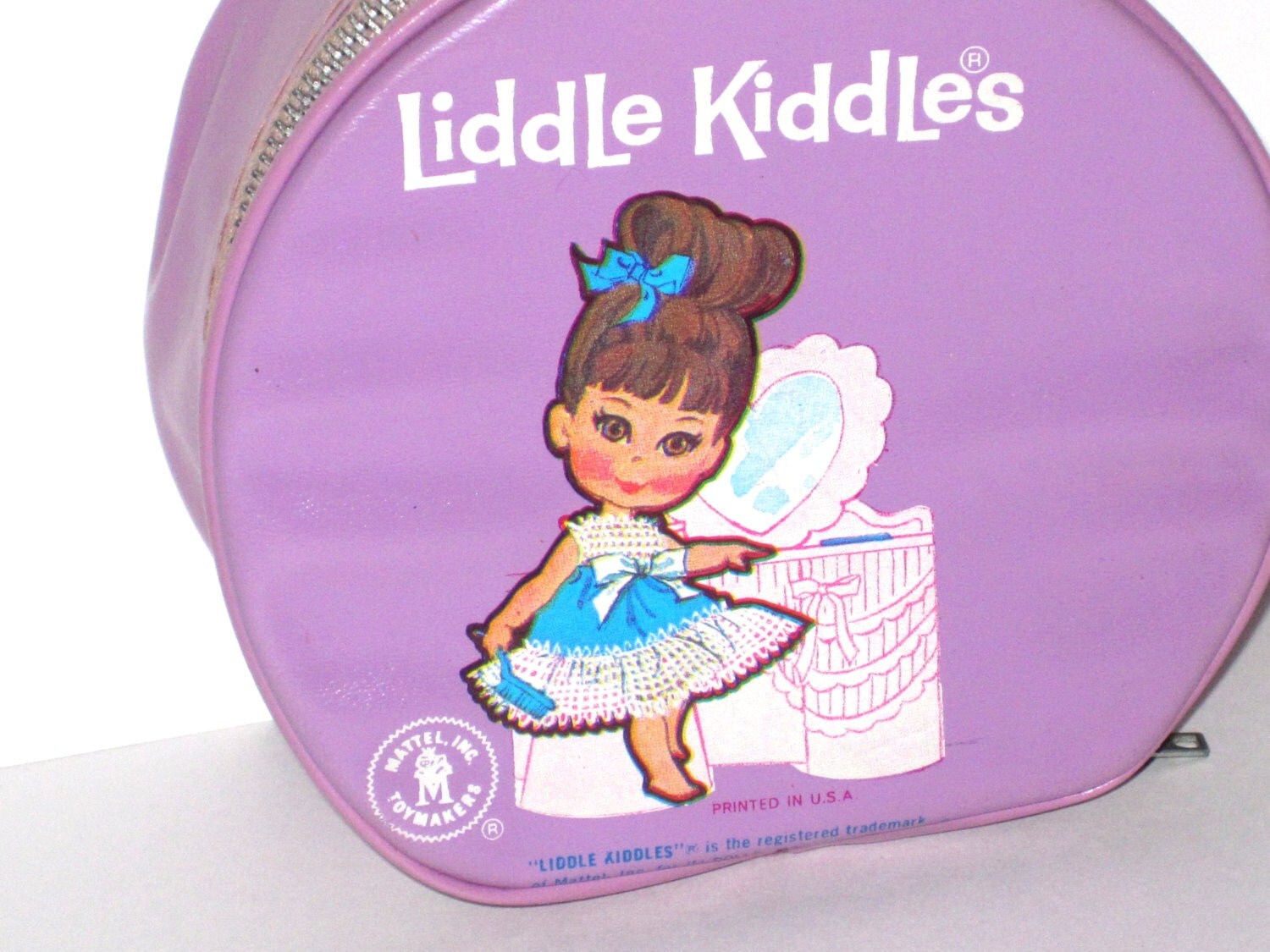 1967 Mattel Liddle Kiddle Case Rare Lavender Purple Issue